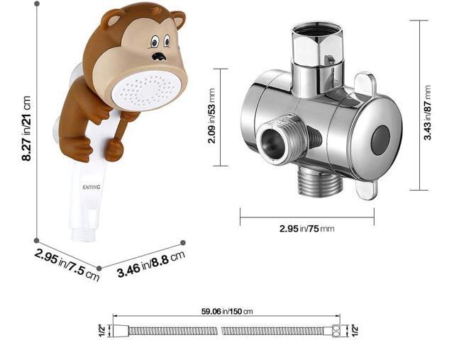 KAIYING Children's Handheld Shower Head,Cartoon Water Flow Spray Shower Head Baby Kids Toddler Bath Bathing Accessories...