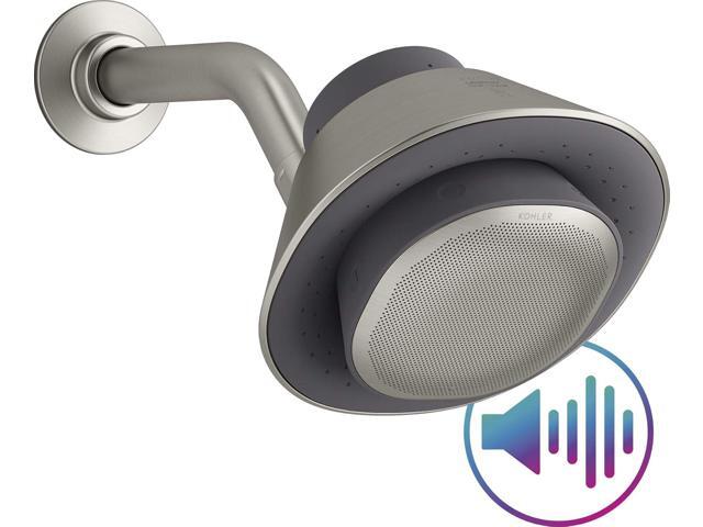 Kohler Moxie Showerhead and Waterproof Bluetooth Wireless Speaker, 1.75 gpm - Brushed Nickel