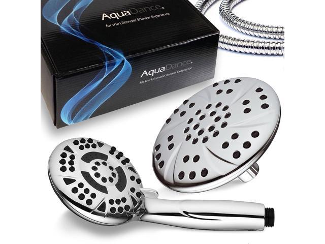 High Pressure 6-inch / 6-Setting Premium Rain Shower Head by AquaDance for the Ultimate Shower Spa Experience! Officially Independently Tested to...