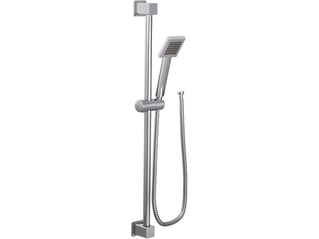 Moen 90 Degree Chrome Modern Eco-Performance Handshower Handheld Shower with 30-Inch Slide Bar and 69-Inch Metal Hose, S3879EP