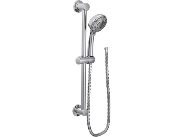 Moen Chrome Eco-Performance 4-Spray Pattern Handheld Showerhead with 69 Long Hose and 30-Inch Slide Bar, 3669EP