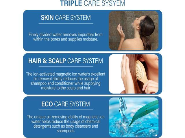 POSEION BT100 SW Filtered Shower Head Handheld, High Pressure, Magnetized Sediment Filter, Ultrafine Water Stream, Spa-Like Comfort, Durable...