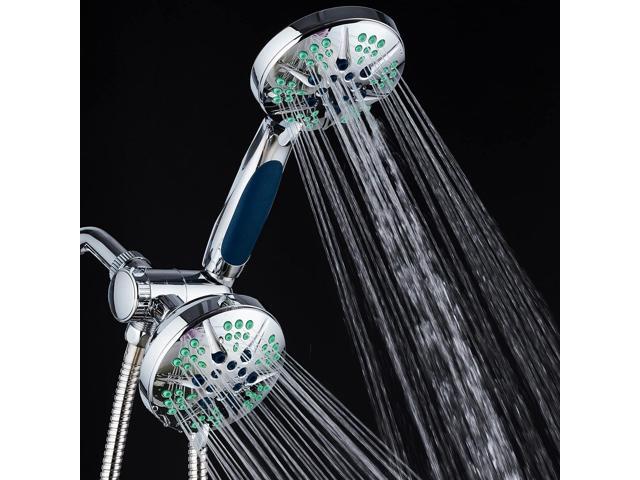 HOTEL SPA Anti-Clog Shower Heads with Handheld Spray-High Pressure Shower Head - 4.3 Inch Showerhead, 4.3 Inch Handheld Shower Head - 3-in-1,...