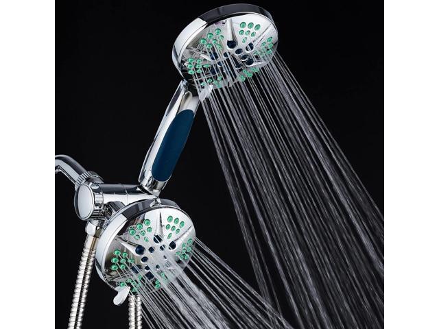 HOTEL SPA Anti-Clog Shower Heads with Handheld Spray-High Pressure Shower Head - 4.3 Inch Showerhead, 4.3 Inch Handheld Shower Head - 3-in-1,...