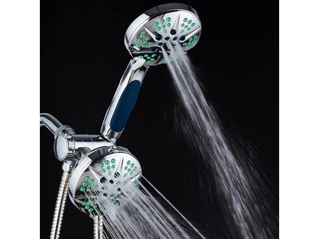 HOTEL SPA Anti-Clog Shower Heads with Handheld Spray-High Pressure Shower Head - 4.3 Inch Showerhead, 4.3 Inch Handheld Shower Head - 3-in-1,...