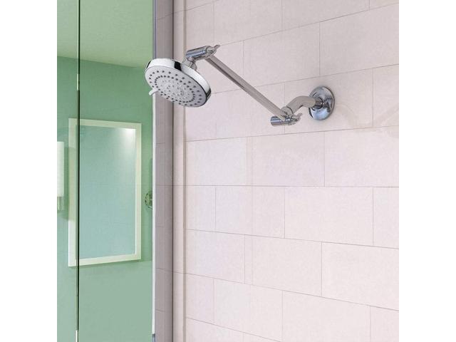 HarJue High Pressure Shower Head with 11 IN Adjustable Arm, Rainfall with Shower Arm-Make Water Flow Down Vertically for Better Bathing...
