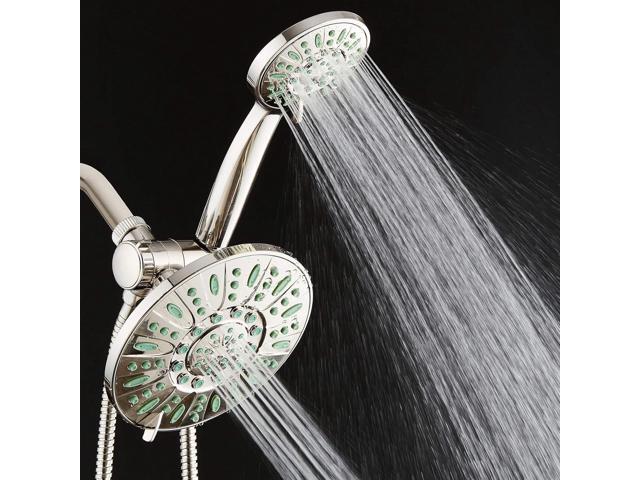 AquaDance Antimicrobial/Anti-Clog High-Pressure 30-setting Rainfall Shower Combo, Microban Nozzle Protection from Growth of Mold, Mildew &...