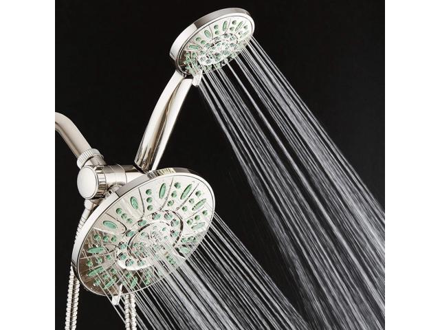 AquaDance Antimicrobial/Anti-Clog High-Pressure 30-setting Rainfall Shower Combo, Microban Nozzle Protection from Growth of Mold, Mildew &...