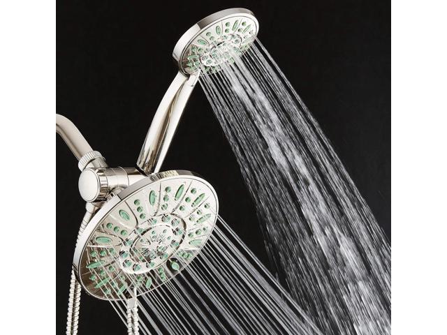 AquaDance Antimicrobial/Anti-Clog High-Pressure 30-setting Rainfall Shower Combo, Microban Nozzle Protection from Growth of Mold, Mildew &...
