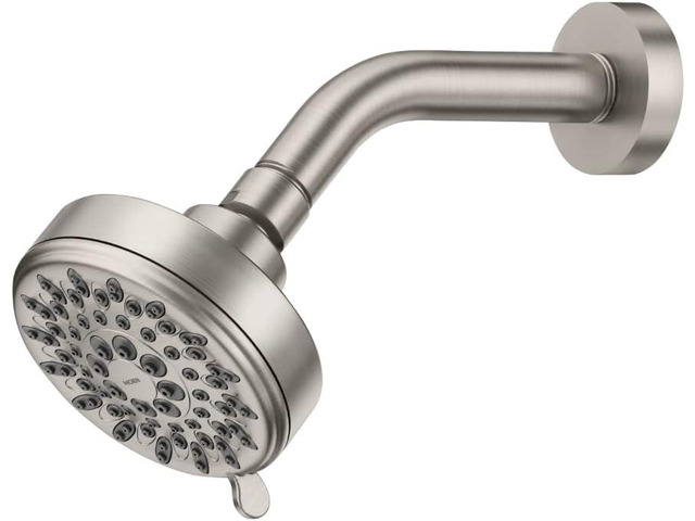 Moen 20090SRN Ignite Five-Function 3 3/4' Diameter Spray Head Wallmount, Spot Resist Brushed Nickel