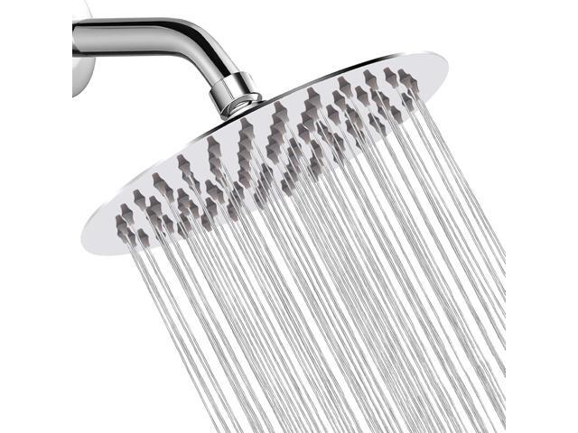 Shower Head High Pressure Stainless Steel Rain Shower Head - 8 Inch Luxury Design with Adjustable Angles, Anti-Clogging Nozzles, Easy Install,...
