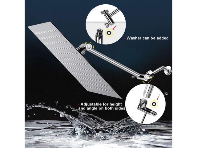 PinWin 12 Inch High Pressure Showerhead with 11 Inch Arm