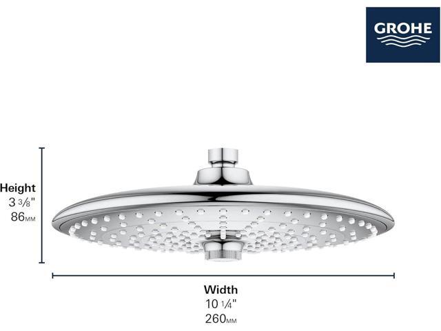GROHE 26456000 Euphoria 260 Showerhead with 3 Sprays, Starlight Chrome
