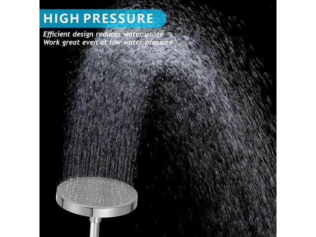 High Pressure Rain Shower Head with 11'' Extension Arm - High Flow Rainfall Showerhead - Luxury Modern Look - Pressure Boosting (Chrome)