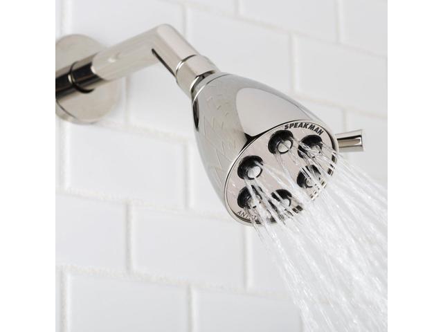 Speakman S-2252-PN Signature Brass Icon Anystream High Pressure Adjustable Shower Head, Polished Nickel