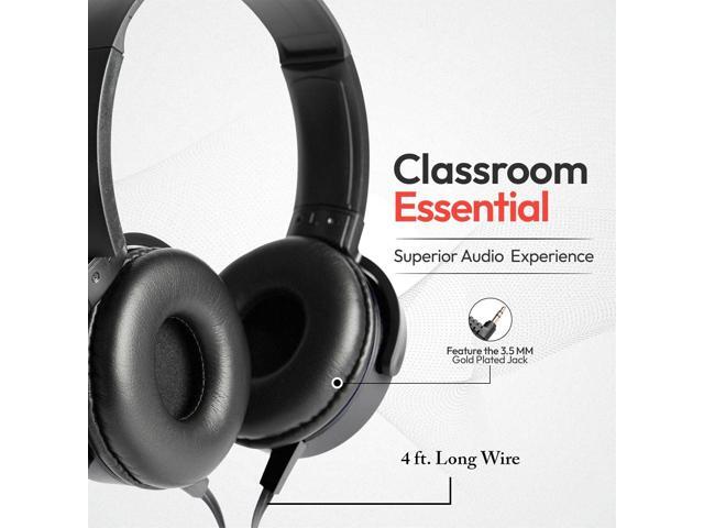 Bulk Headphones for Classroom, 12 Pack Durable Wired School Headphones for Students. Teacher Must Haves Supplies from Elementary to College (Mixed...