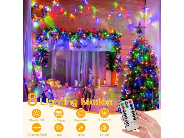 Ollny Christmas Lights Outdoor, 400LED 132FT Christmas Tree Lights Waterproof, Multicolor String Lights with 8 Modes,Timer, Memory Function, Xmas...