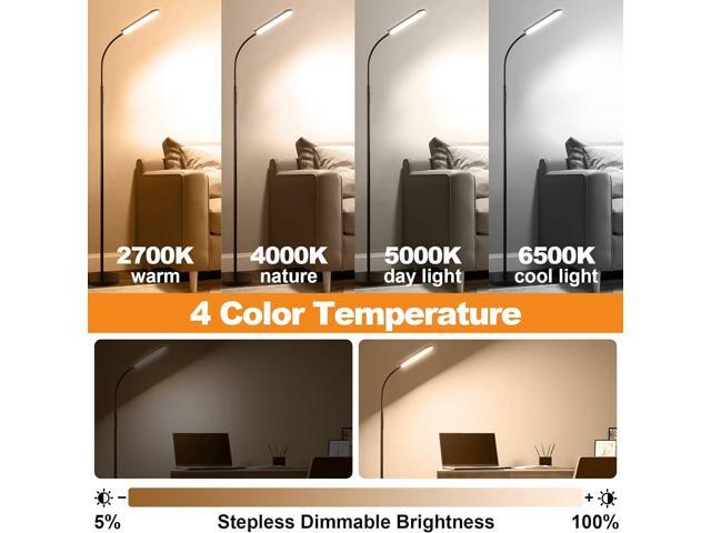 Floor Lamp, 18W 1800LM Super Bright LED Floor Lamp with Remote & Works with Smart Plug, Dimmable Timing Eye Caring Reading Lamps Floor Standing for...
