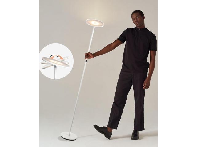 Brightech Sky LED Torchiere Super Bright Floor Lamp - Contemporary, High Lumen Light for Living Rooms and Offices - Dimmable, Indoor Pole Uplight...