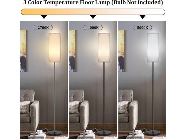 PARTPHONER Floor Lamp for Living Room, Modern Standing Lamps with Lampshade, Minimalist Tall Lamp with Foot Switch for Living Room, Bedroom, Kids...