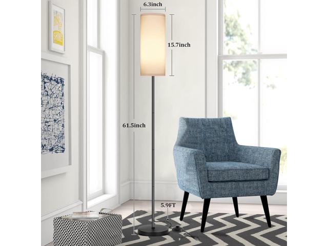 PARTPHONER Floor Lamp for Living Room, Modern Standing Lamps with Lampshade, Minimalist Tall Lamp with Foot Switch for Living Room, Bedroom, Kids...