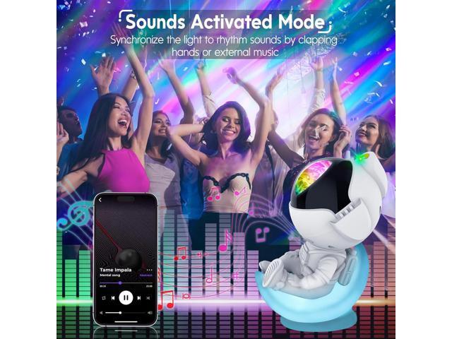Rossetta Astronaut Projector, Space Projector Galaxy Projector for Bedroom, Star Projector Night Light with Timer and Remote, Kids Adults Room...
