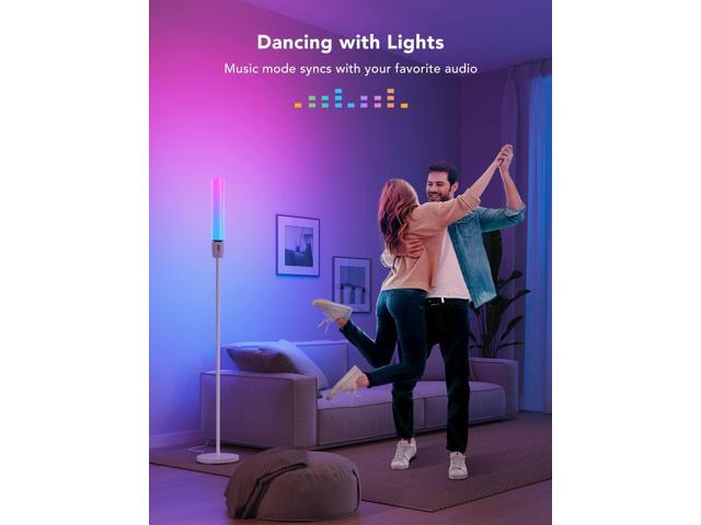Govee RGBIC Cylinder Floor Lamp, LED Corner Floor Lamp with Wi-Fi App Control, Smart Lamp with 64+ Scenes, DIY Mode, Music Sync, 1500 Lumens Modern...