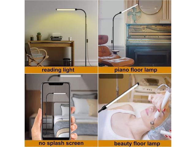 LED Floor Lamp for Reading Floor Lamp for Home Office Lash Light Tattoo Light Standing Lamp for Bedroom Task Craft Sewing Nail Lights