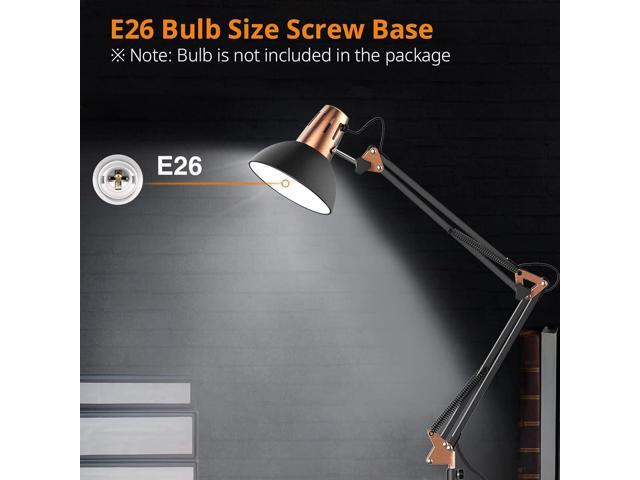 LEPOWER Floor Lamp, Metal Adjustable Reading Swing Arm Standing Lamp with Heavy Metal Base, Eye-Caring Reading/Pole Lamp with On/Off Switch for...