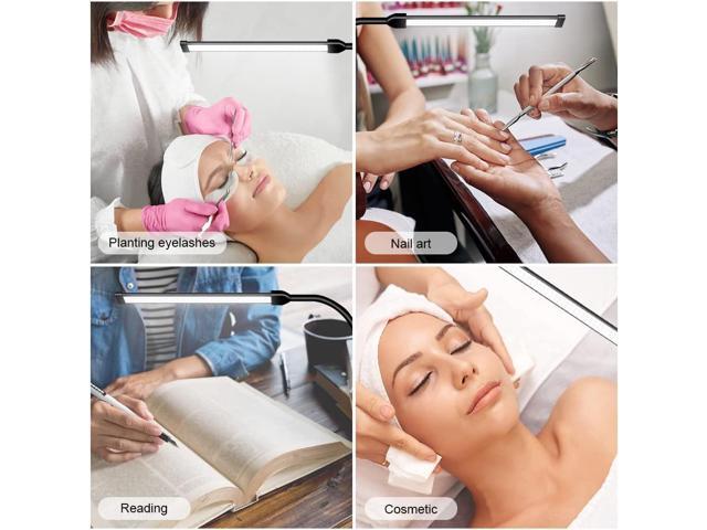 Bright LED Floor Lamp Adjustable Gooseneck Standing Eyelash Light for Eyelash Extensions Facial Spa Salon Makeup Task Reading lamp
