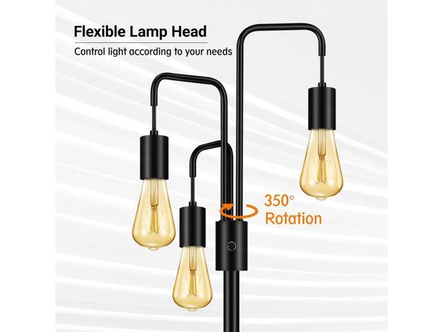 BoostArea Industrial Floor Lamp for Living Room,Modern Standing Lamp Stand Up Lamp with 3 Light, Bulbs Not Included,Simple Design Floor Lamp for...