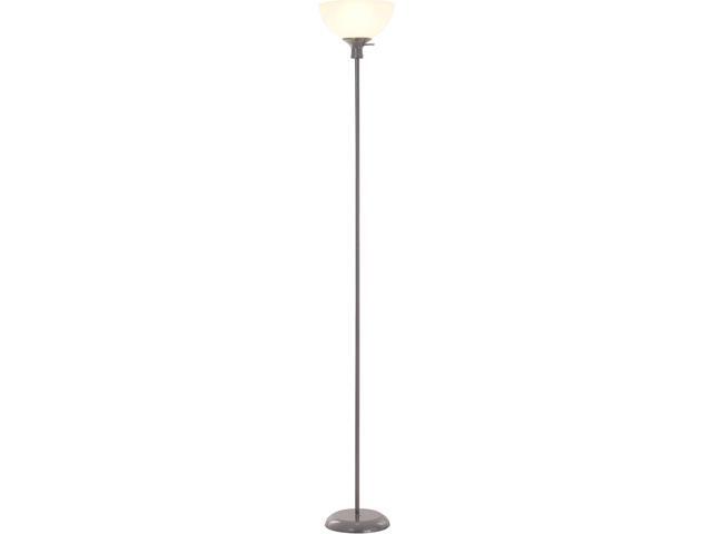 Catalina Lighting 20641-000 Traditional 3-Way Metal Torchiere Floor Standing Lamp, Living Room Light,LED Bulb NOT Included, Classic Silver