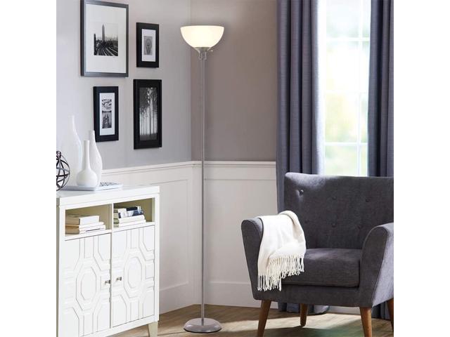 Catalina Lighting 20641-000 Traditional 3-Way Metal Torchiere Floor Standing Lamp, Living Room Light,LED Bulb NOT Included, Classic Silver
