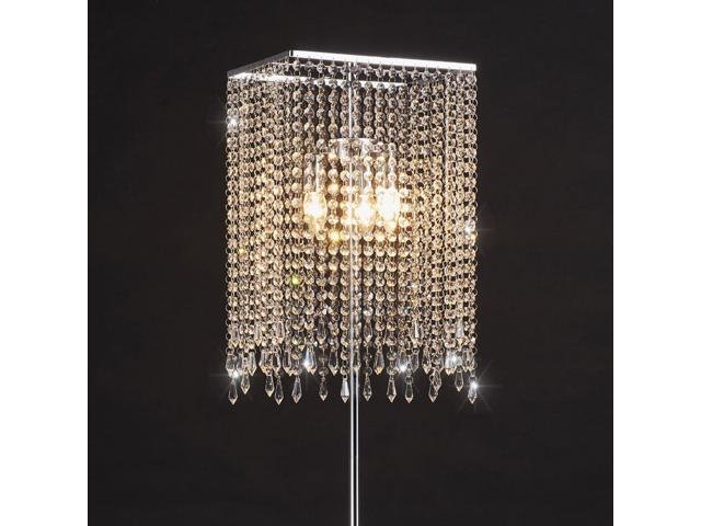 GDLMA Floor Lamp, Crystal Lava Lamp, Raindrop Standing Light for Bedroom, Living Room or Gift Silver
