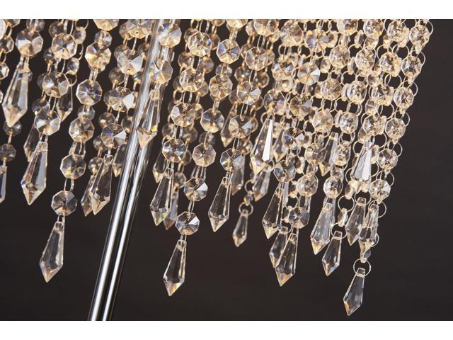 GDLMA Floor Lamp, Crystal Lava Lamp, Raindrop Standing Light for Bedroom, Living Room or Gift Silver
