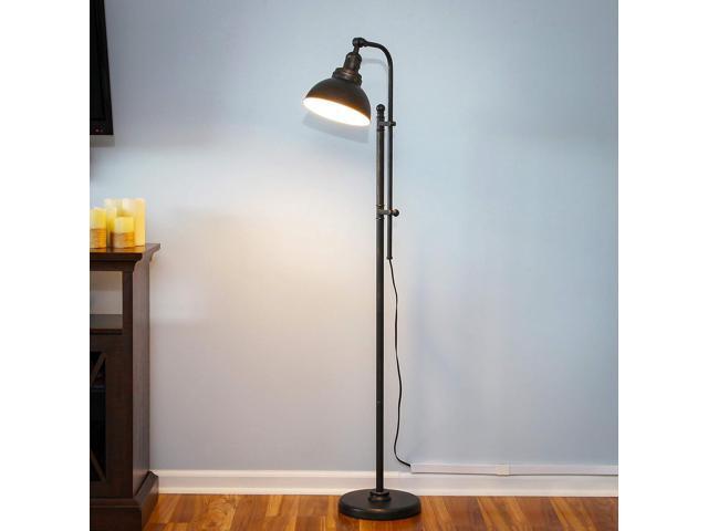 Brightech Dylan Industrial Floor Lamp for Living Rooms & Offices, Bright LED Floor Lamp Charming Farmhouse Floor Lamp, Adjustable Head Standing...