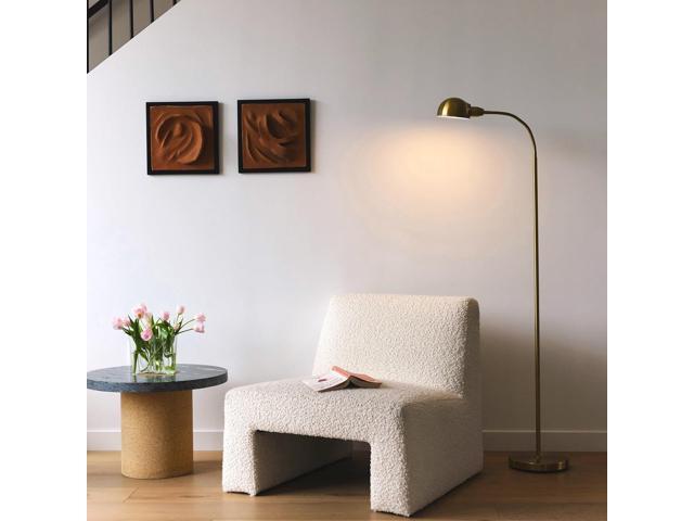 Brightech Regent LED Floor Lamp, Free Standing Corner Pole Light with Adjustable Gooseneck, Tall Bright Skinny Lamp for Office Desk, Living Room...
