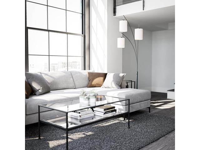 Kenroy Home 32849BL Leah Arc Floor Lamp, 60W, Black