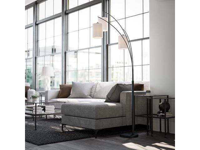 Kenroy Home 32849BL Leah Arc Floor Lamp, 60W, Black