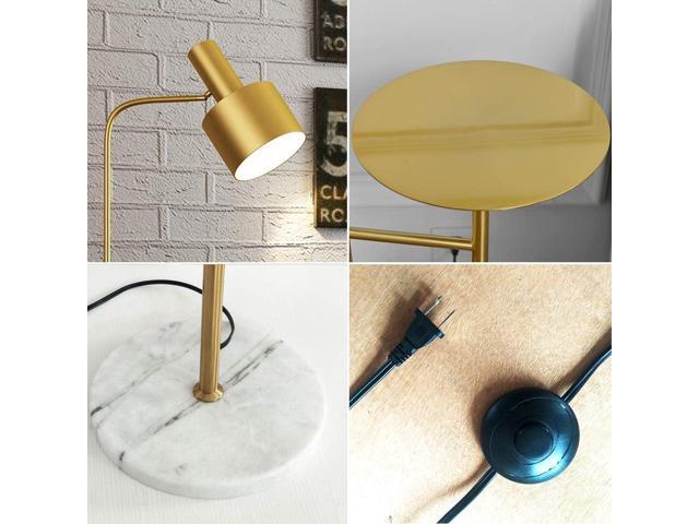 Hsyile Lighting KU300217 Contemporary Modern Creative Floor Lamp with a Table,Suitable for Living Room,Den,Office,Bedroom - E26 Base - Brushed...