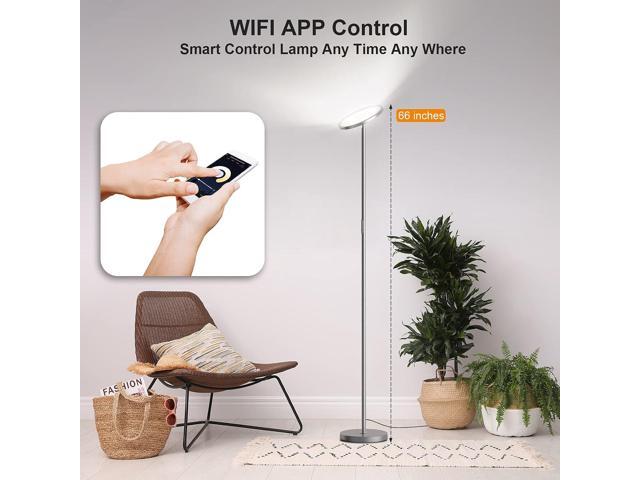 LEPOWER Floor Lamp,Bright LED Floor Lamp with 16 Million Color Choices, Touch Control & Compatible with Alexa, Goolge Home, Smart Control Dimmable...