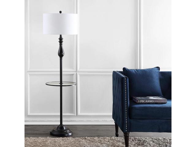 JONATHAN Y JYL3057A Laine 60' Metal/Glass LED Side Table and Floor Lamp Traditional,Transitional for Bedrooms, Living Room, Office, Reading,...