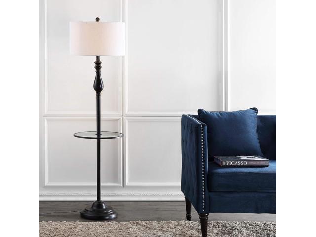JONATHAN Y JYL3057A Laine 60' Metal/Glass LED Side Table and Floor Lamp Traditional,Transitional for Bedrooms, Living Room, Office, Reading,...
