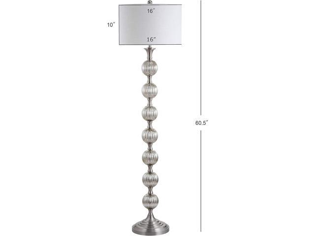 JONATHAN Y JYL1019A Oslo 60.5' Glass/Metal LED Floor Lamp, Contemporary, Modern, Traditional, Elegant, Office, Living Room, Family Room, Dining...