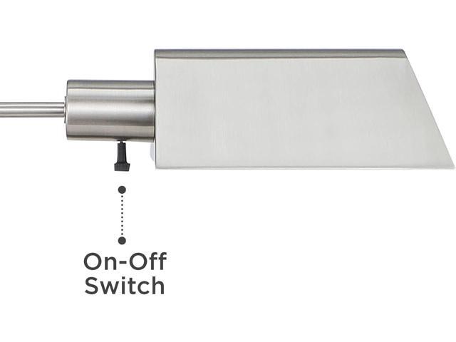 Regency Hill Jenson Traditional Adjustable Pharmacy Light Floor Lamp Swing Arm Standing Base 54' Tall Brushed Nickel Silver Metal for Living Room...