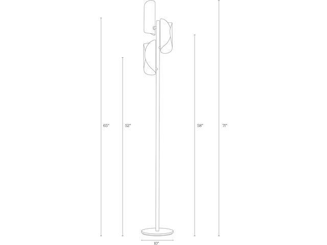 Brightech Lyra LED Tree Floor Lamp for Mid-Century Modern, Contemporary, Industrial Décor, 3 Light Head Standing Lamp with Metal Cage Shade,...