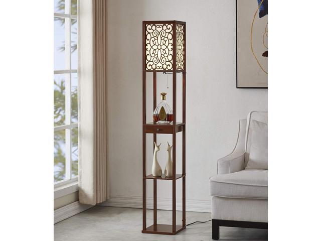 Artiva USA Etagere Shelf Floor lamp with Drawer
