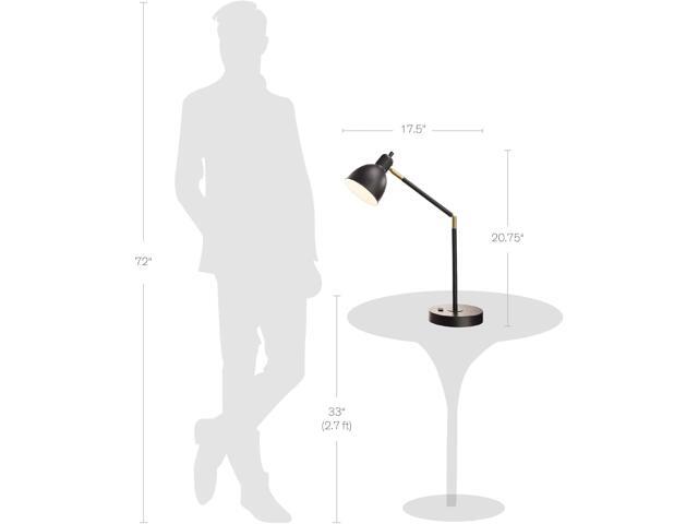 Catalina Lighting 20092-001 Modern Adjustable Desk Light with Power Outlet, Classic Table Lamp for Office, Dorm, or Bedroom, Reading Light...