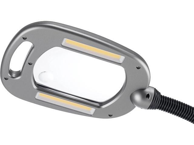LIGHT IT! By Fulcrum, 20072-401 MultiFlex 12-LED Floor Magnifier Lamp, Silver, Single Pack