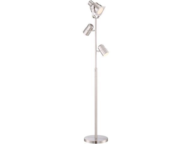 Possini Euro Design Nuovo Modern Task Floor Lamp Tree 3-Light 70' Tall Brushed Nickel Silver Adjustable Bullet Heads Bright Lighting for Living...